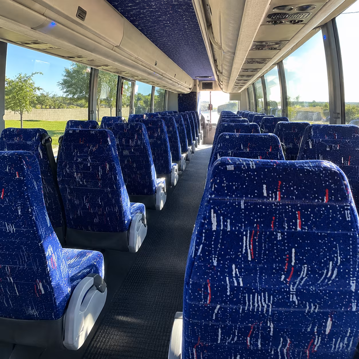 buckeye charter bus services interior
